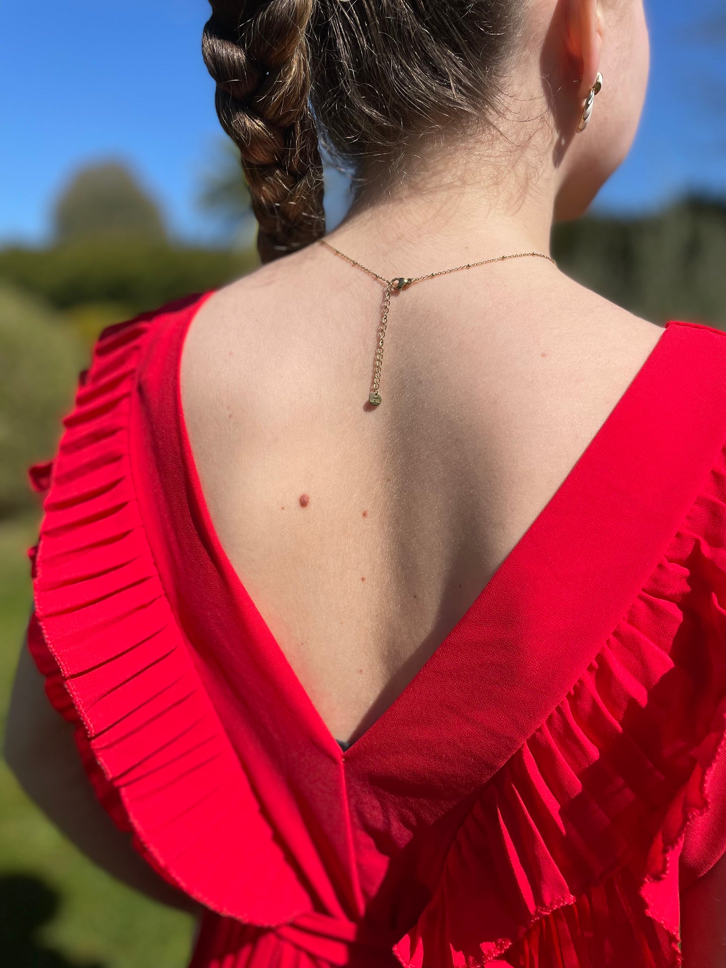 Combinaison plissée Agathe Rouge