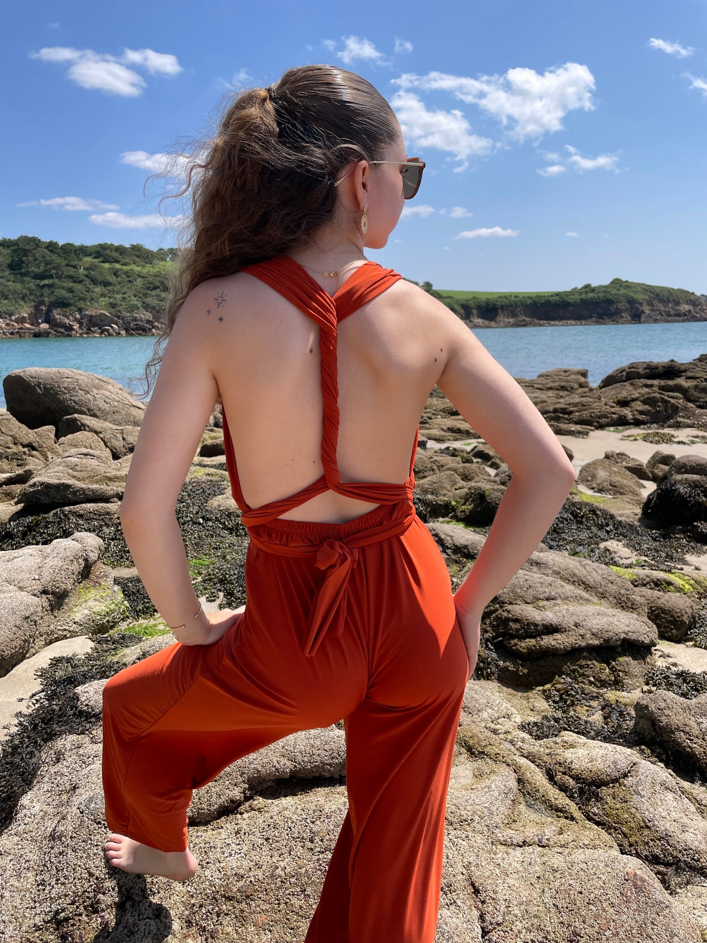 Combi pantalon terracotta