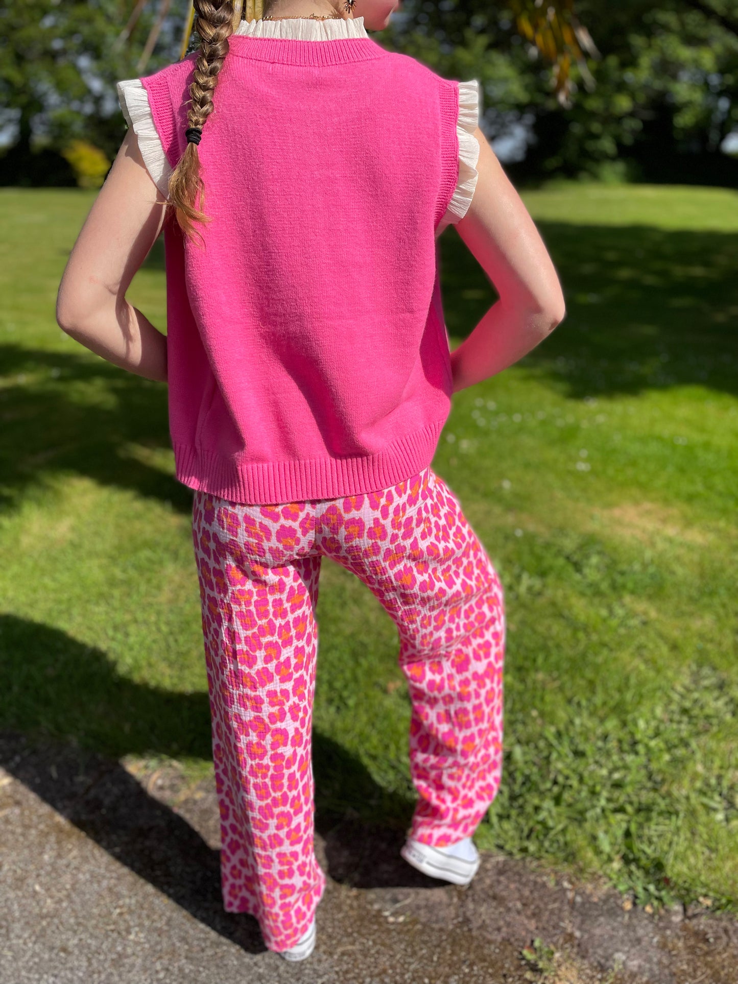 Pull sans manches Rose