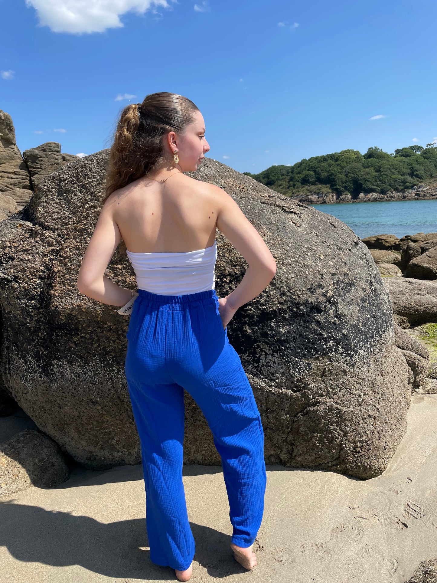 Pantalon Alya bleu roi