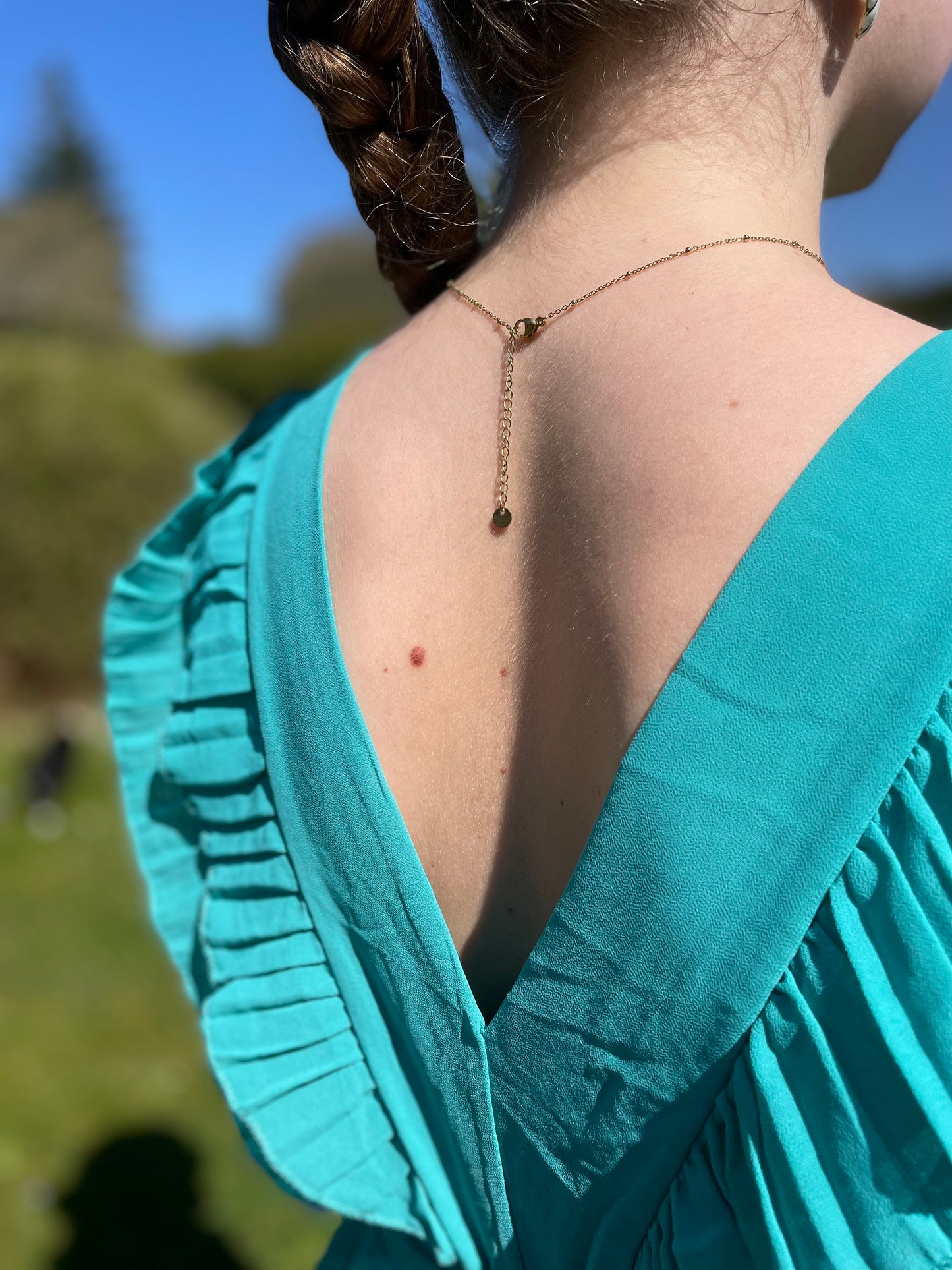 Combinaison plissée Agathe Turquoise