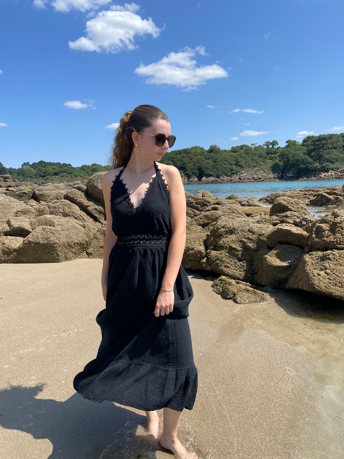 Robe longue noire