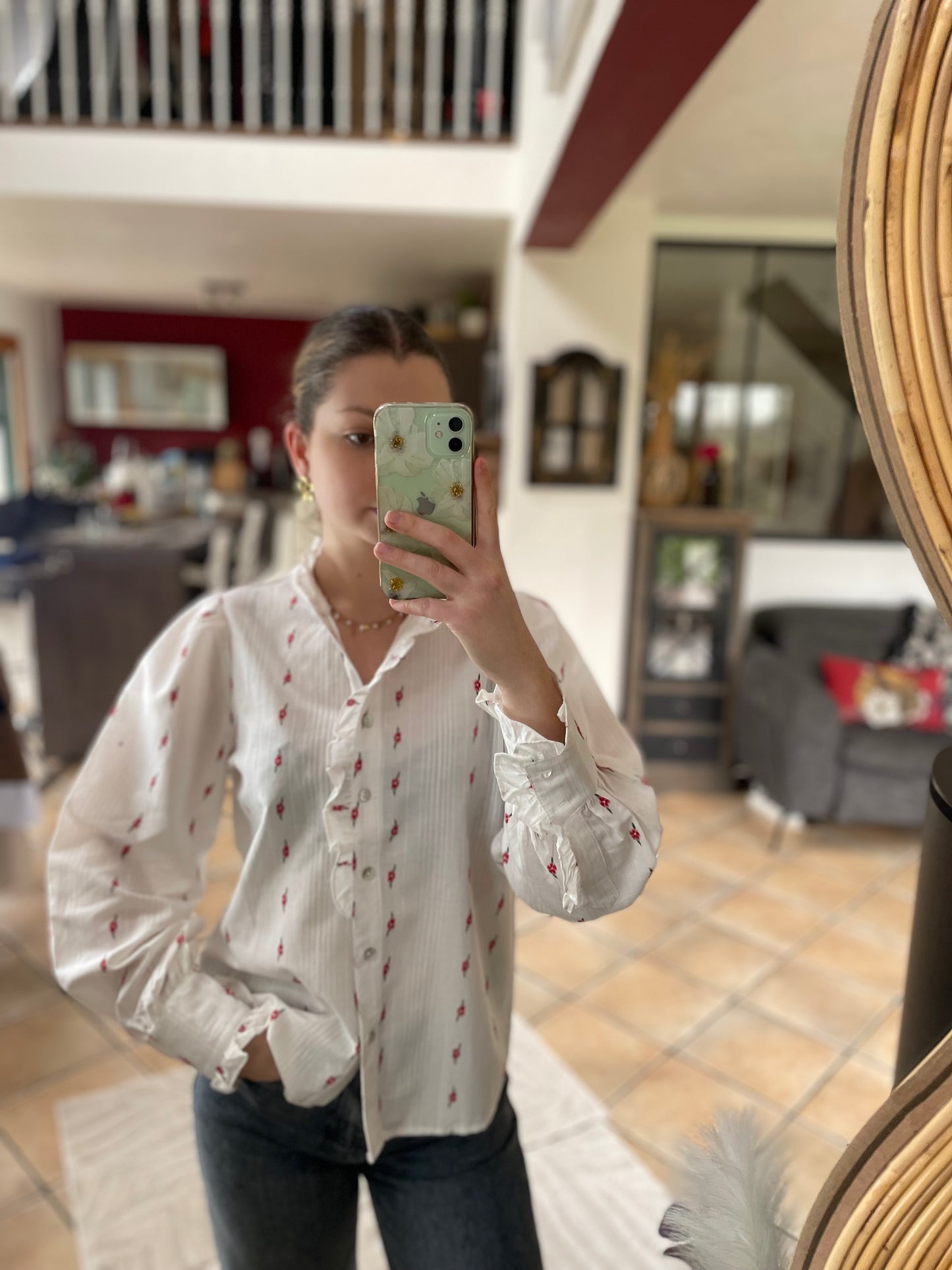 Chemise fleurie