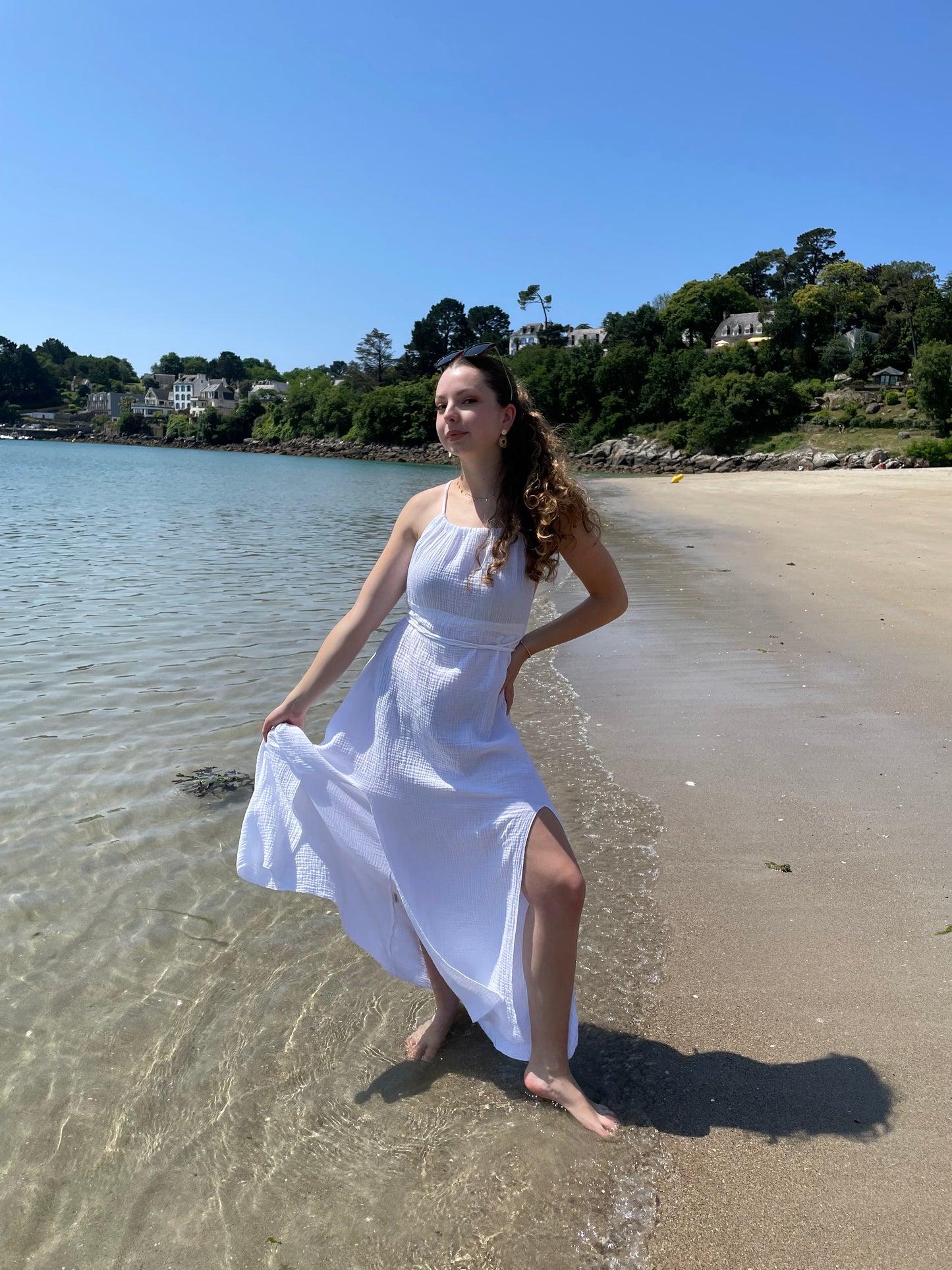 Robe dos nue blanche