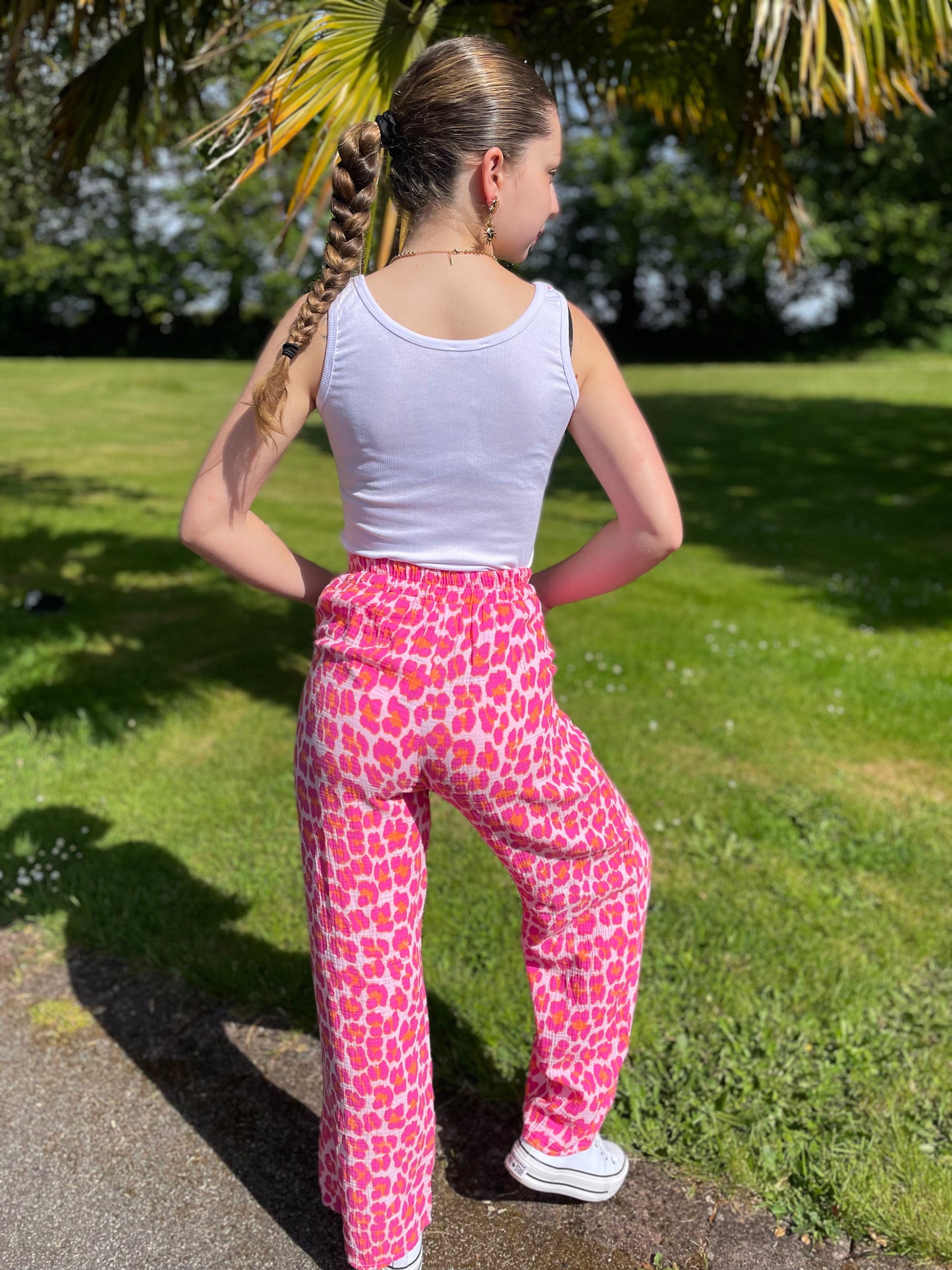 Pantalon léopard rose