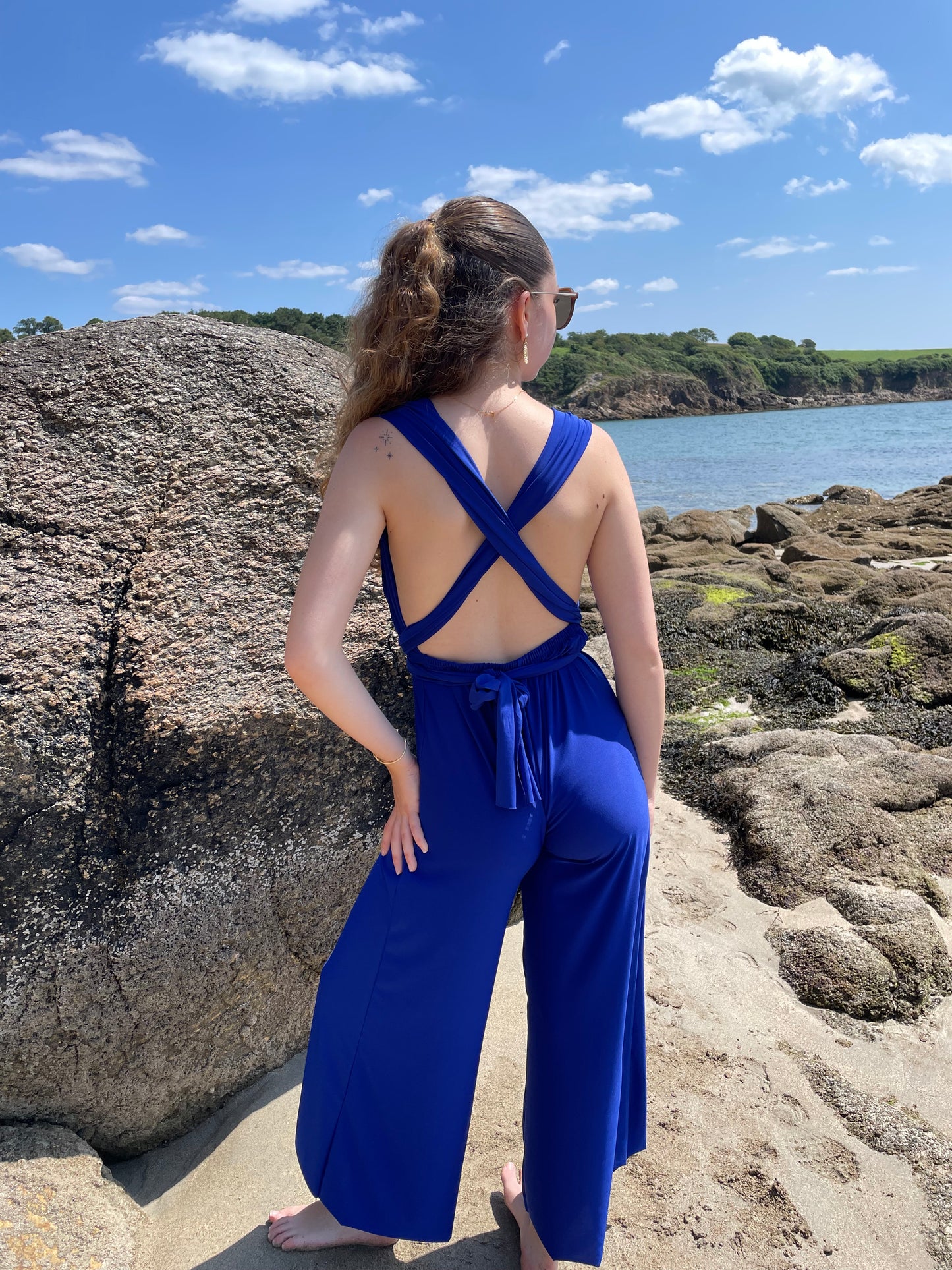 Combi pantalon bleu roi