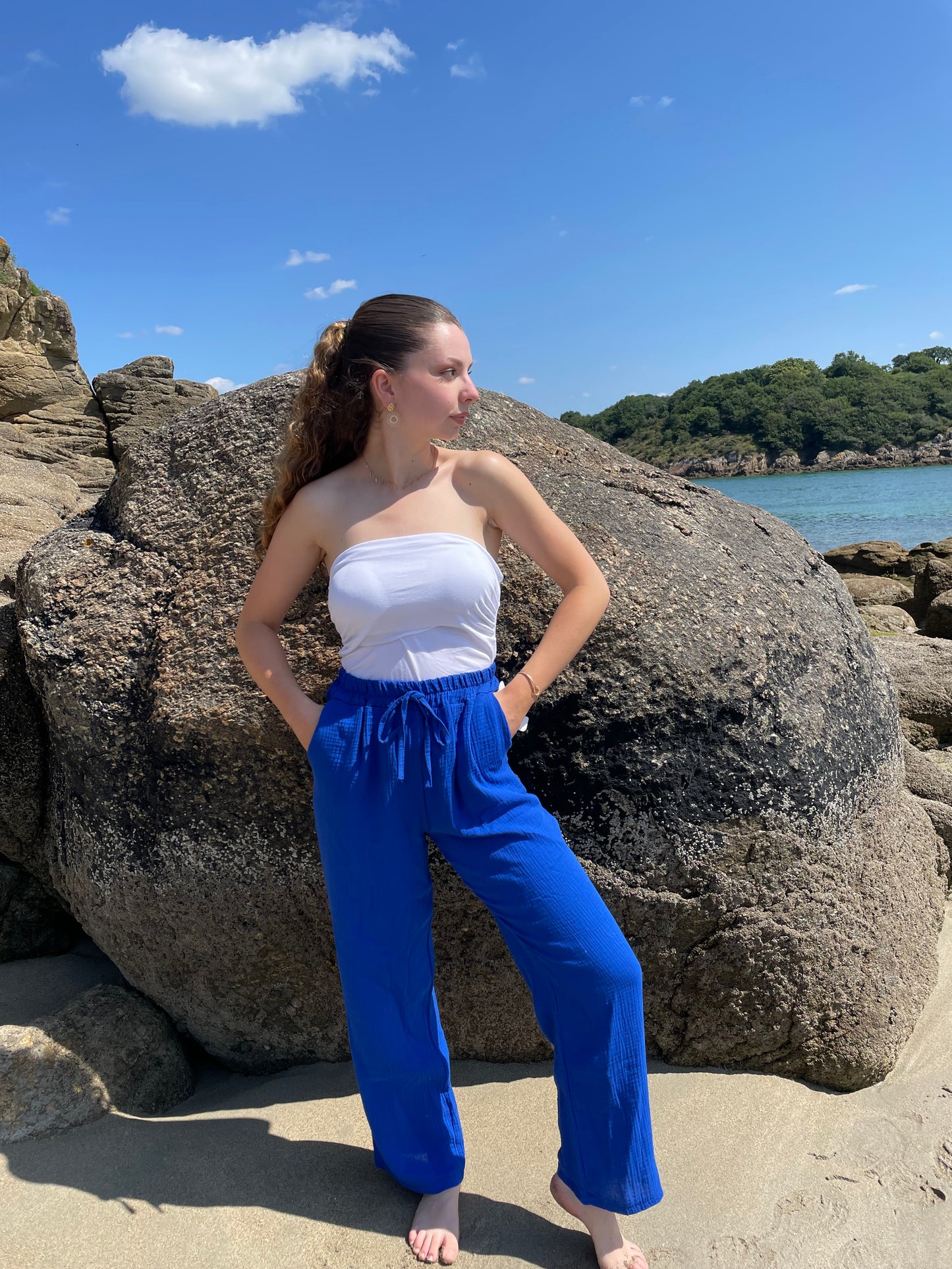Pantalon Alya bleu roi