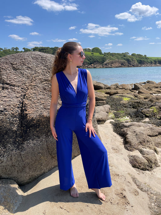 Combi pantalon bleu roi