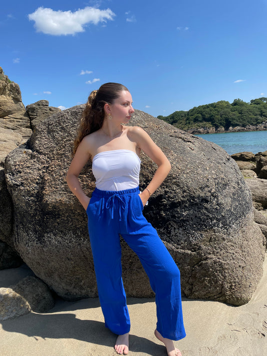 Pantalon Alya bleu roi